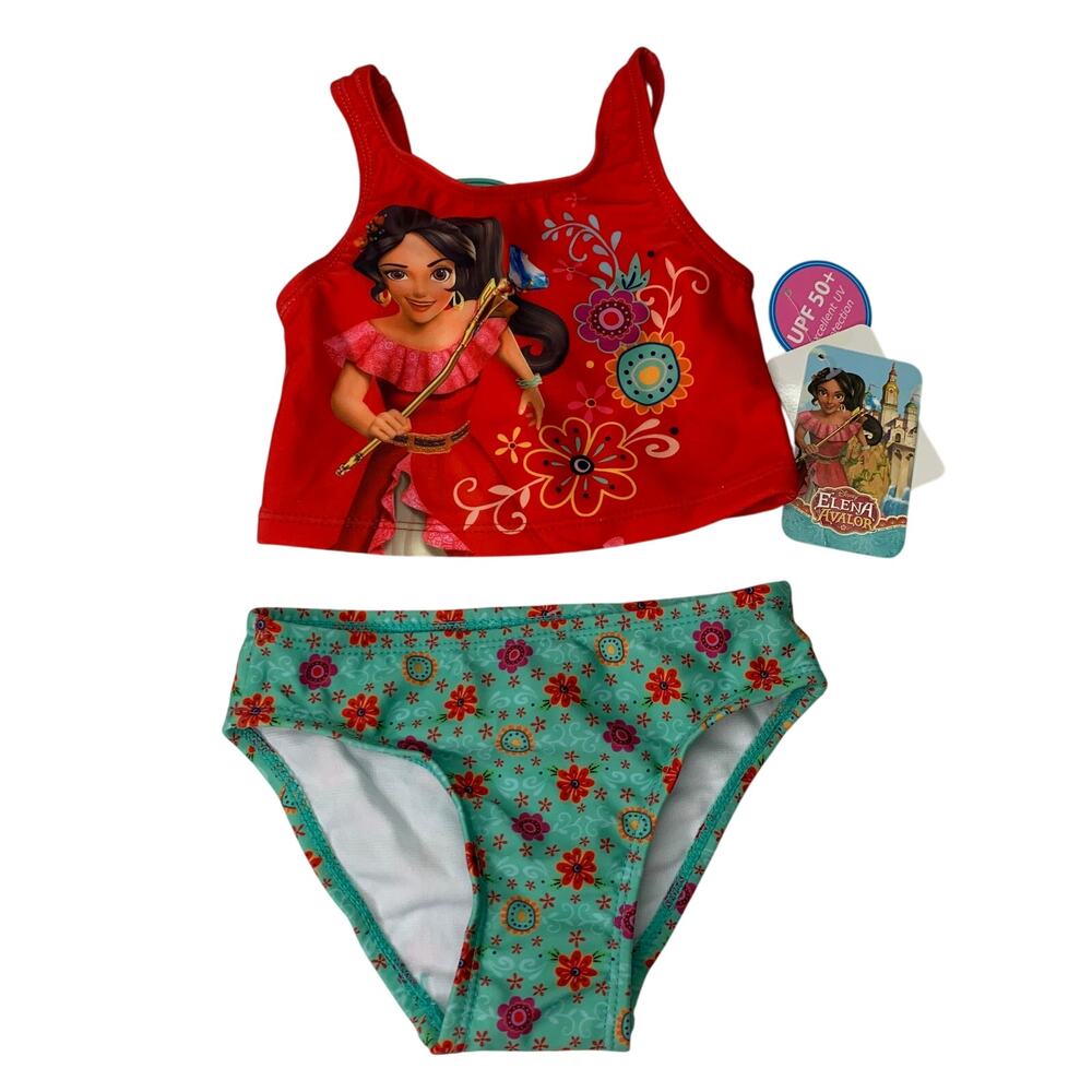NWT Disney Elena of Avalor 2T Toddlers 2 Piece Bathing Suit Swimsuit Outfit